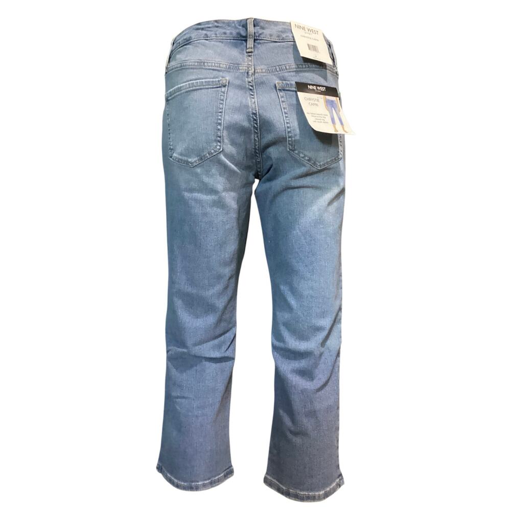 Nine West Chrystie Mid-Rise Stretch Denim Capri Jeans – Medium Wash size 4 - Picture 2 of 6